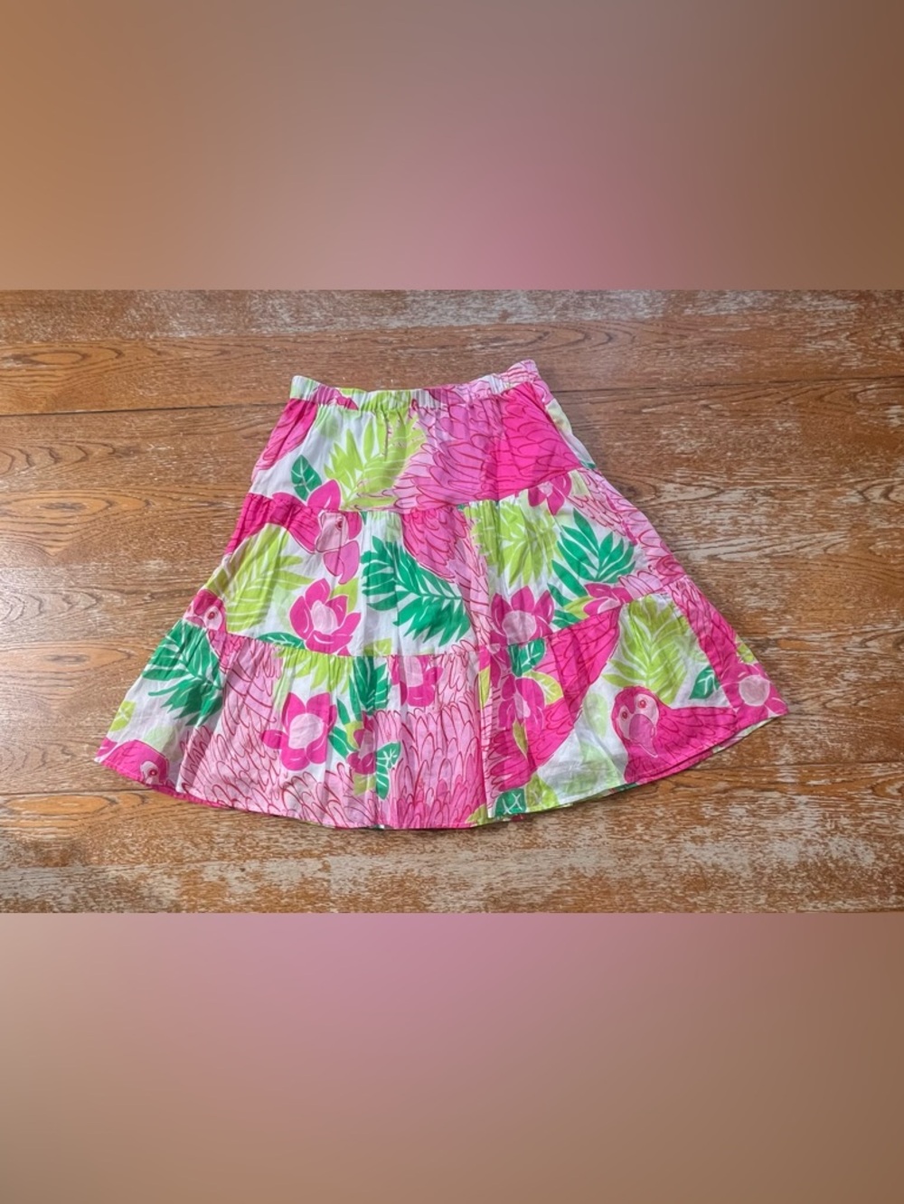 VINTAGE Lilly Pulitzer "Ports of Caw" tiered skirt Size 2